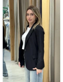 Americana regular fit negra