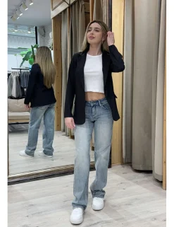 Americana regular fit negra