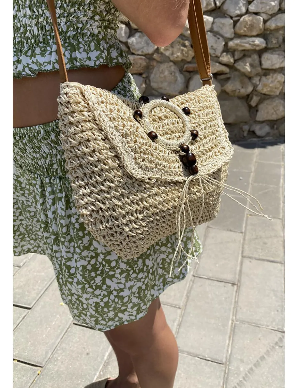 Bandolera pequeña beige