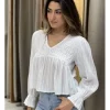 Blusa fluída vuelo blanca