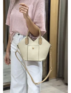 Bolso pequeño texturizado beige