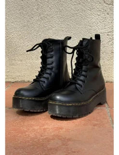 Bota militar negra