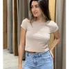 Camiseta jaspeada beige