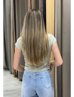 Camiseta jaspeada kaki