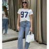 Camiseta short fit 97 blanco-marino