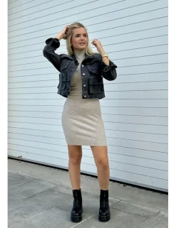 Chaqueta tejana cargo negra