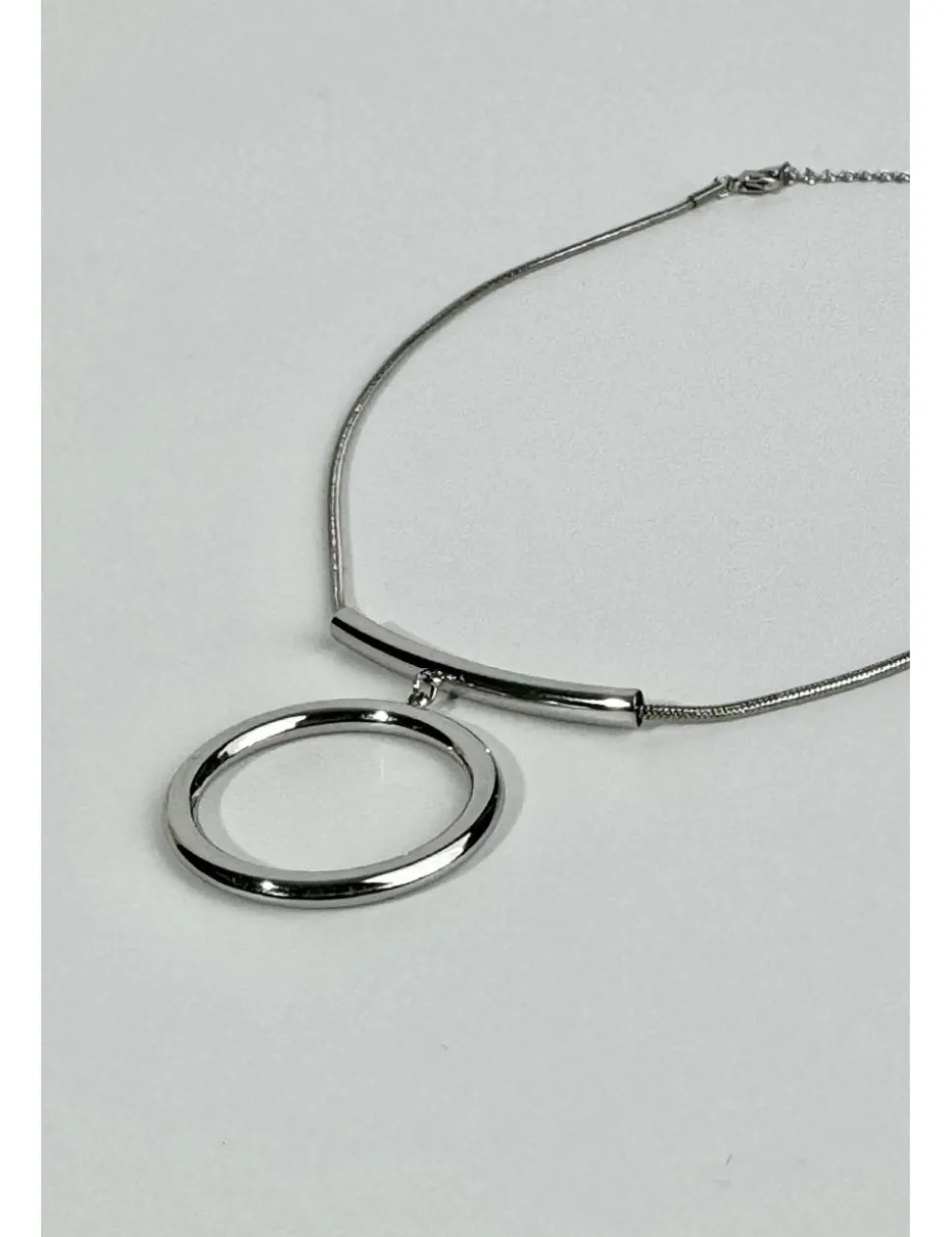 Collar plateado aro de acero