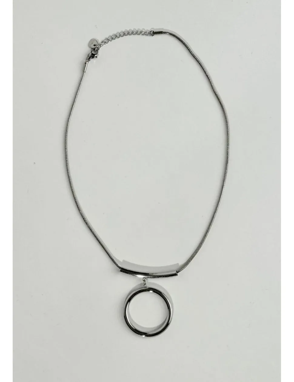 Collar plateado aro de acero