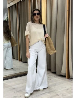 Jersey jaspeado beige