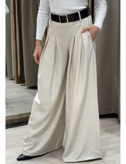Palazzo pinzas beige