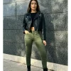 Pantalón cargo elástico kaki