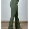 Pantalón flare kaki