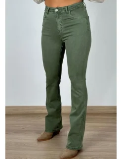 Pantalón flare kaki
