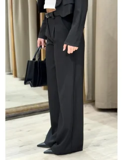 Pantalón palazzo fluído negro