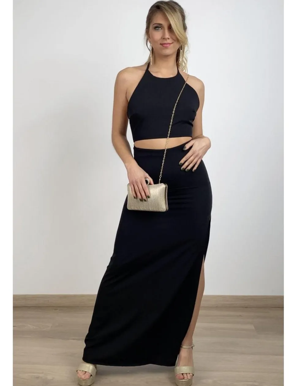 Vestido cutout negro