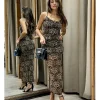 Vestido leopardo gasa
