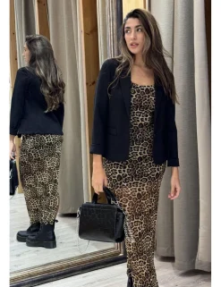 Vestido leopardo gasa