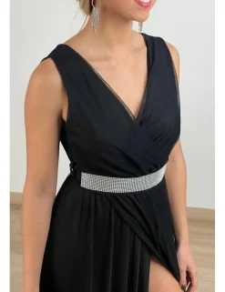 Vestido midi tul negro