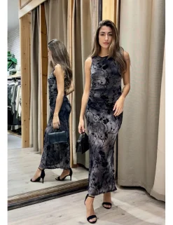 Vestido tie-dye gasa marengo