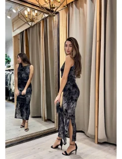 Vestido tie-dye gasa marengo