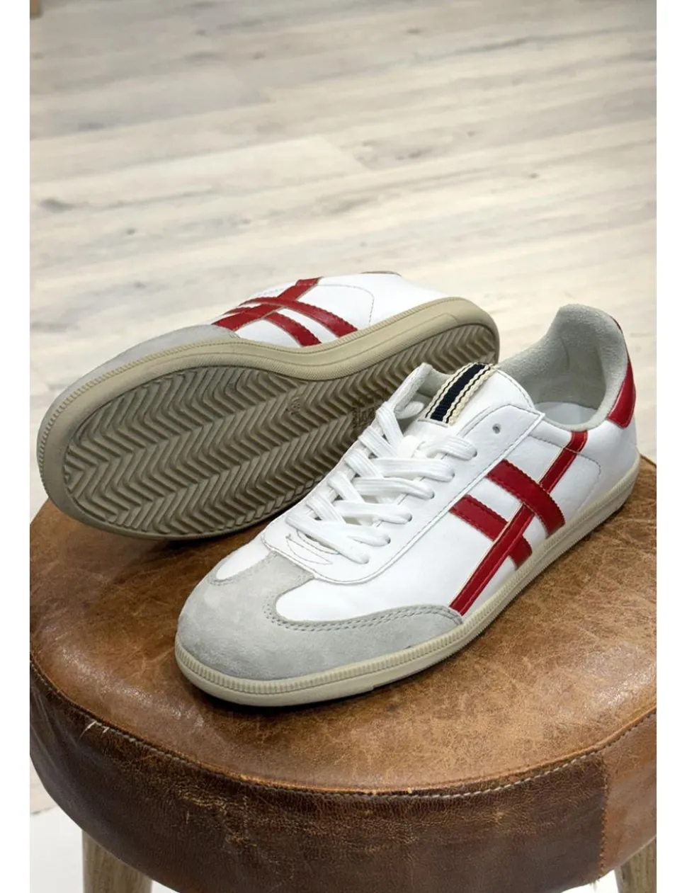 Zapatillas casual bicolor blanco-rojo
