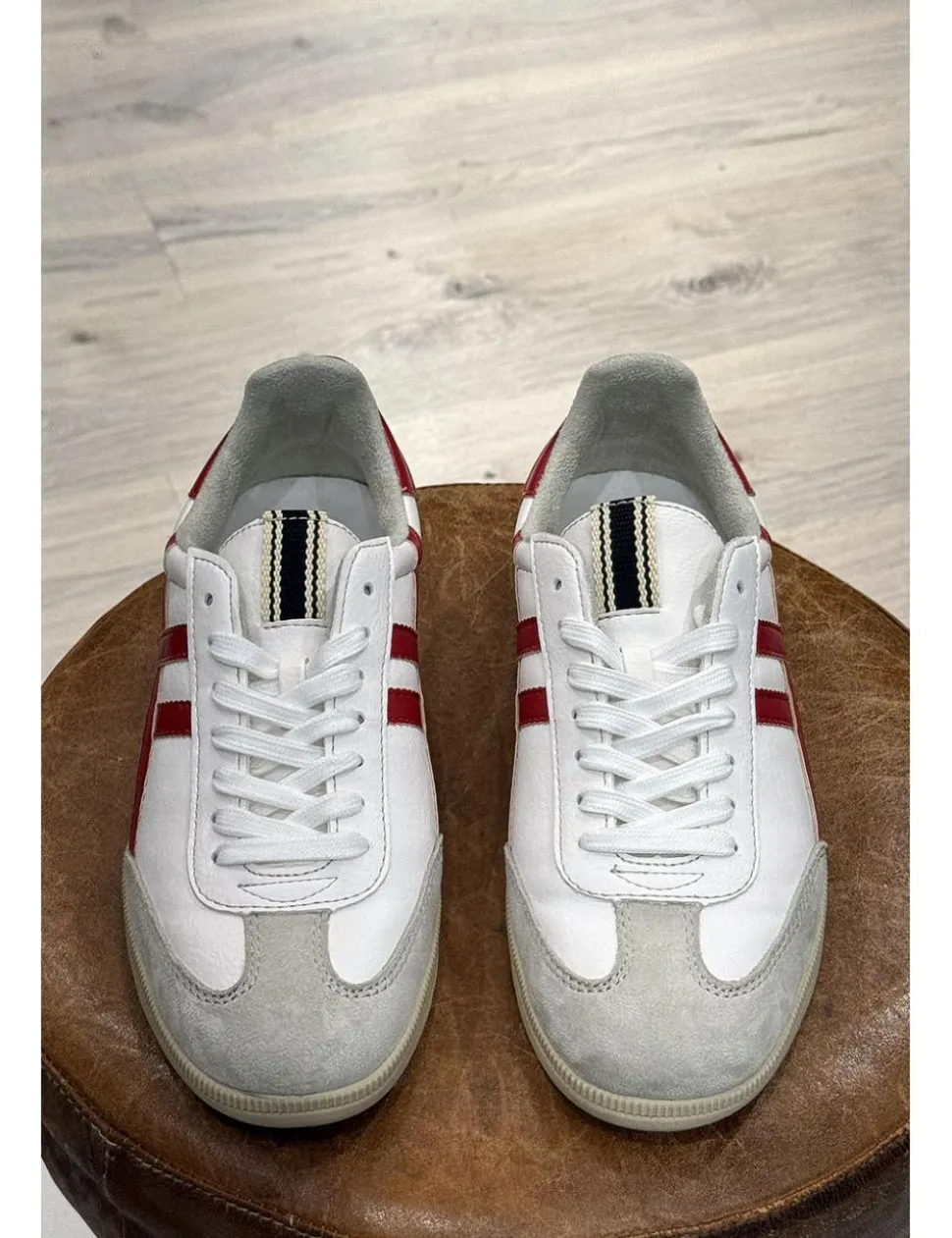 Zapatillas casual bicolor blanco-rojo
